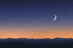 Crescent moon Night sky Stars Moon Night Sky Landscape Mountains Twilight Dusk Evening Celestial Astronomy Space Dark sky Moonlight Lunar Starry night Night scene Peaceful Tranquil Serene Nature Outdoors Scenery Horizon Dark Blue hour Cosmic Galaxy Universe Night photography Astrophotography Moonscape Mountain view Night landscape Sky at night Moon and stars Quiet night Scenic night