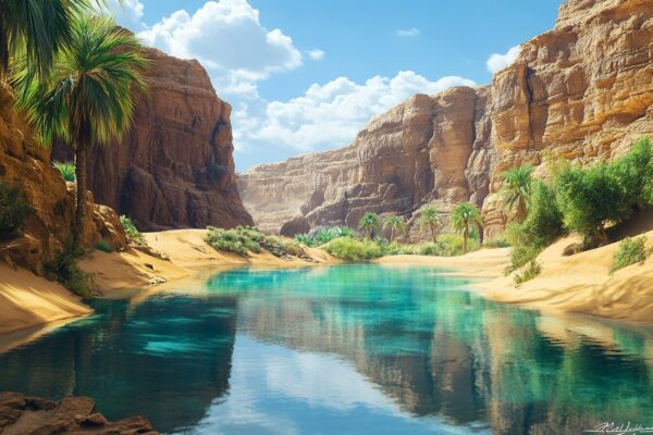 Desert Oasis Landscape